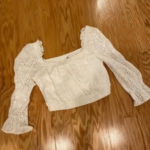 Eyelet crop top